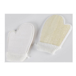 100% loofah bath scrubber glove