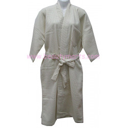 Waffle Bath Robe Kimono (S Size)