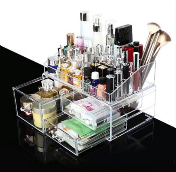 Acrylic Makeup Organizer with Drawer Extra Large Design