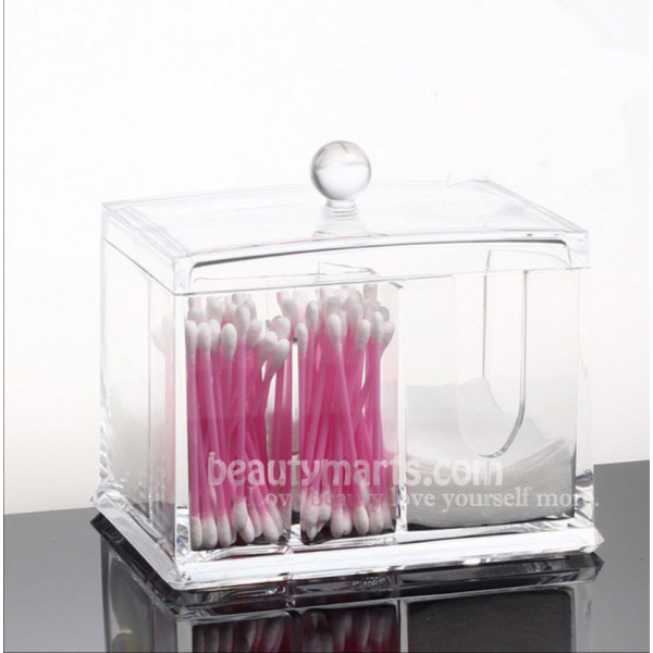 Acrylic Cotton Swab & Make-up Organizer