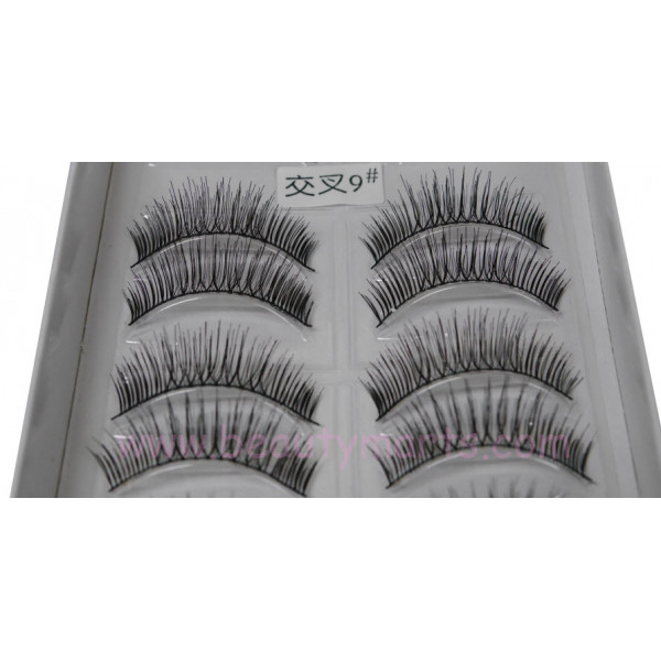 Handmade Taiwan False Eyelash #交叉9 (10 Pairs)