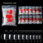 Artificial Fake Nail Square-shaped round-headed fake nails 500 PCS - Transparent