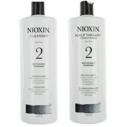 Nioxin System 2 Cleanser & Scalp Therapy Duo Set for noticeably thinning, fine, natural hair (1 Liter) Nioxin System 2 Cleanser & Scalp Therapy Duo Set for noticeably thinning, fine, natural hair (1 Liter)